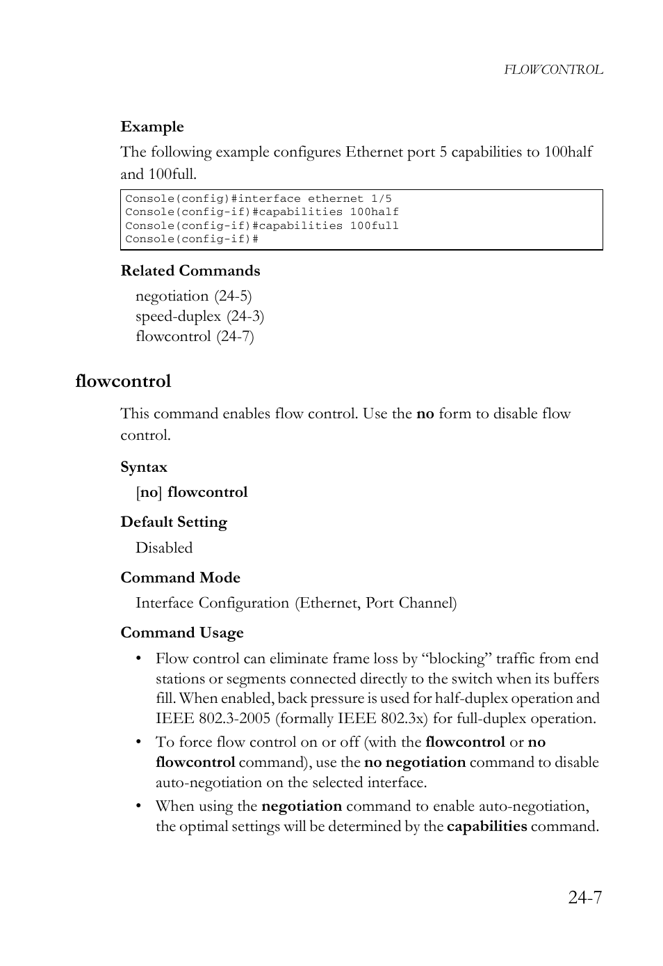Flowcontrol, Flowcontrol -7 | SMC Networks SMC TigerAccess SMC7824M/FSW User Manual | Page 547 / 748