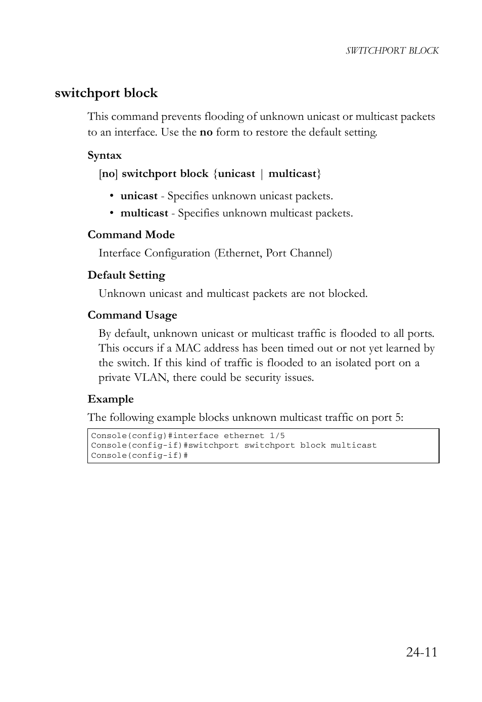 Switchport block, Switchport block -11, 11 switchport block | SMC Networks SMC TigerAccess SMC7824M/FSW User Manual | Page 551 / 748