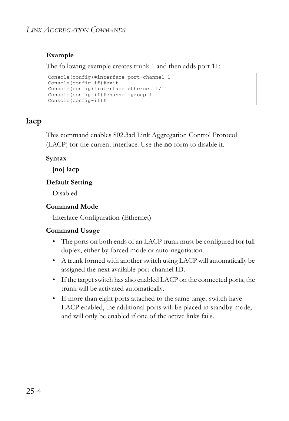 Lacp, Lacp -4 | SMC Networks SMC TigerAccess SMC7824M/FSW User Manual | Page 562 / 748