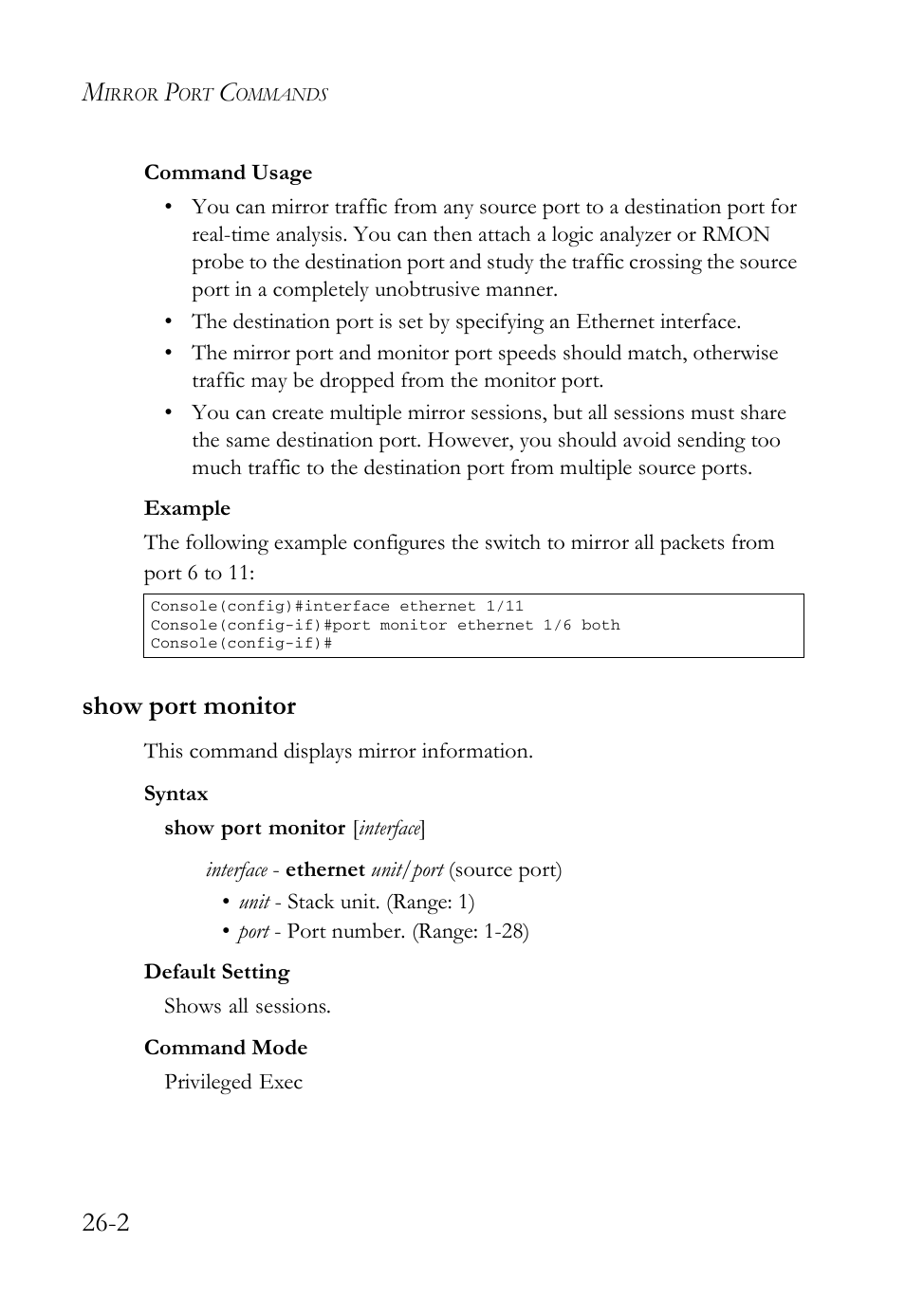 Show port monitor, Show port monitor -2 | SMC Networks SMC TigerAccess SMC7824M/FSW User Manual | Page 574 / 748