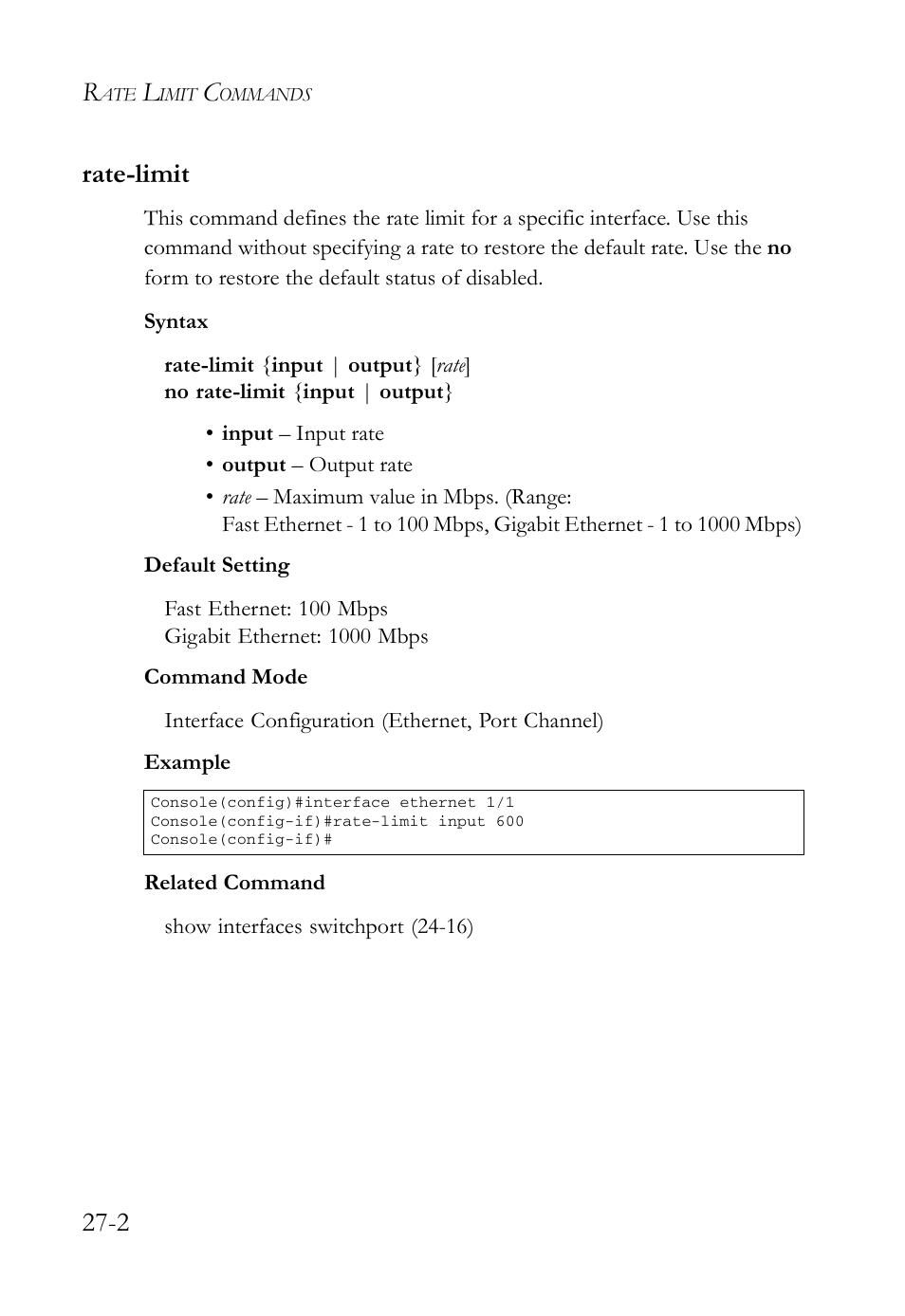 Rate-limit, Rate-limit -2, 2 rate-limit | SMC Networks SMC TigerAccess SMC7824M/FSW User Manual | Page 578 / 748