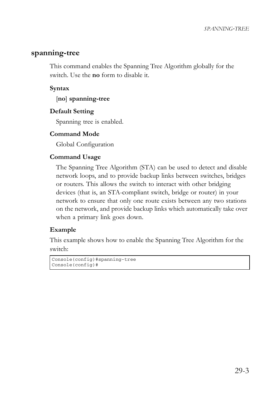 Spanning-tree, Spanning-tree -3, 3 spanning-tree | SMC Networks SMC TigerAccess SMC7824M/FSW User Manual | Page 591 / 748