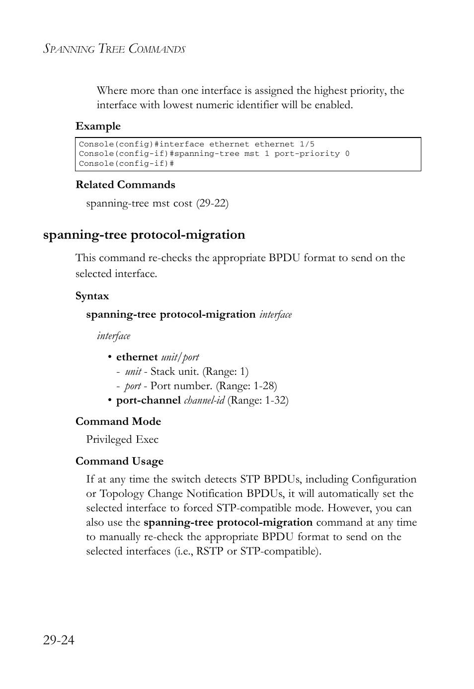 Spanning-tree protocol-migration, Spanning-tree protocol-migration -24 | SMC Networks SMC TigerAccess SMC7824M/FSW User Manual | Page 612 / 748