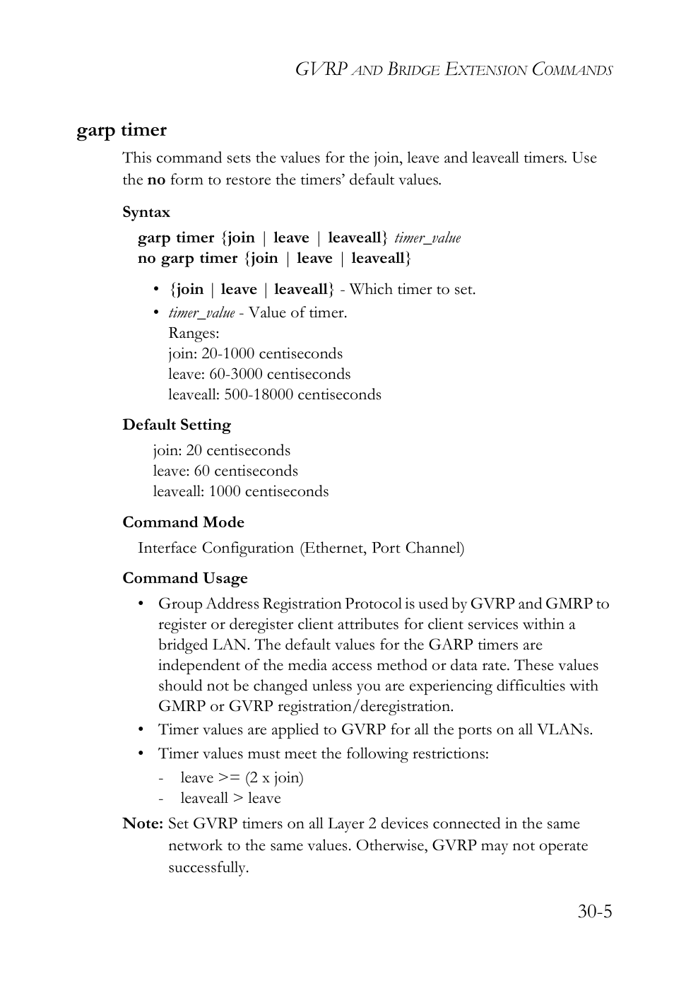 Garp timer, Garp timer -5, Gvrp | 5 garp timer | SMC Networks SMC TigerAccess SMC7824M/FSW User Manual | Page 621 / 748