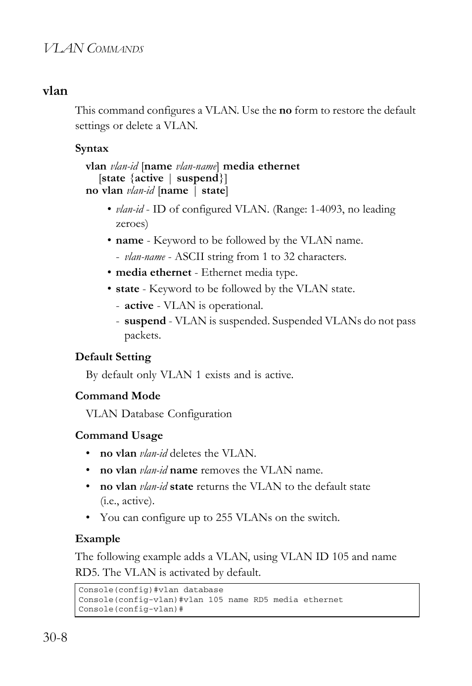 Vlan, Vlan -8, Vlan c | 8 vlan | SMC Networks SMC TigerAccess SMC7824M/FSW User Manual | Page 624 / 748