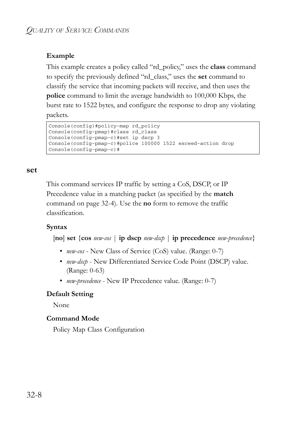 Set -8 | SMC Networks SMC TigerAccess SMC7824M/FSW User Manual | Page 672 / 748