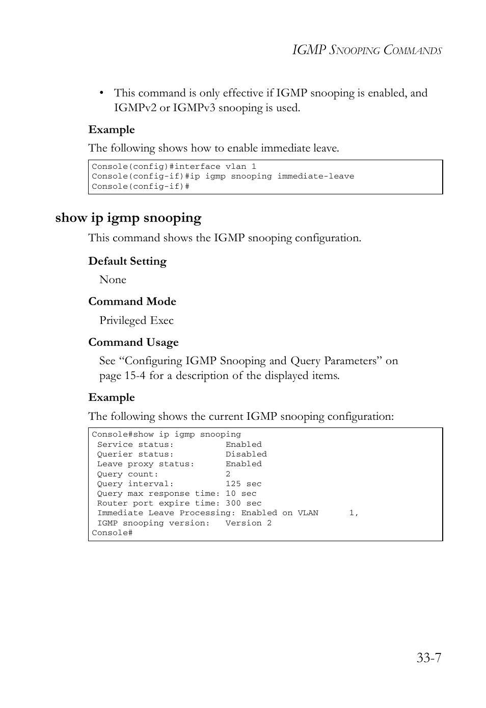 Show ip igmp snooping, Show ip igmp snooping -7, Igmp s | SMC Networks SMC TigerAccess SMC7824M/FSW User Manual | Page 685 / 748