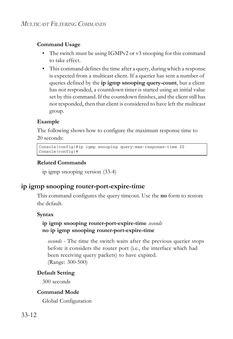 Ip igmp snooping router-port-expire-time, Ip igmp snooping router-port-expire-time -12 | SMC Networks SMC TigerAccess SMC7824M/FSW User Manual | Page 690 / 748