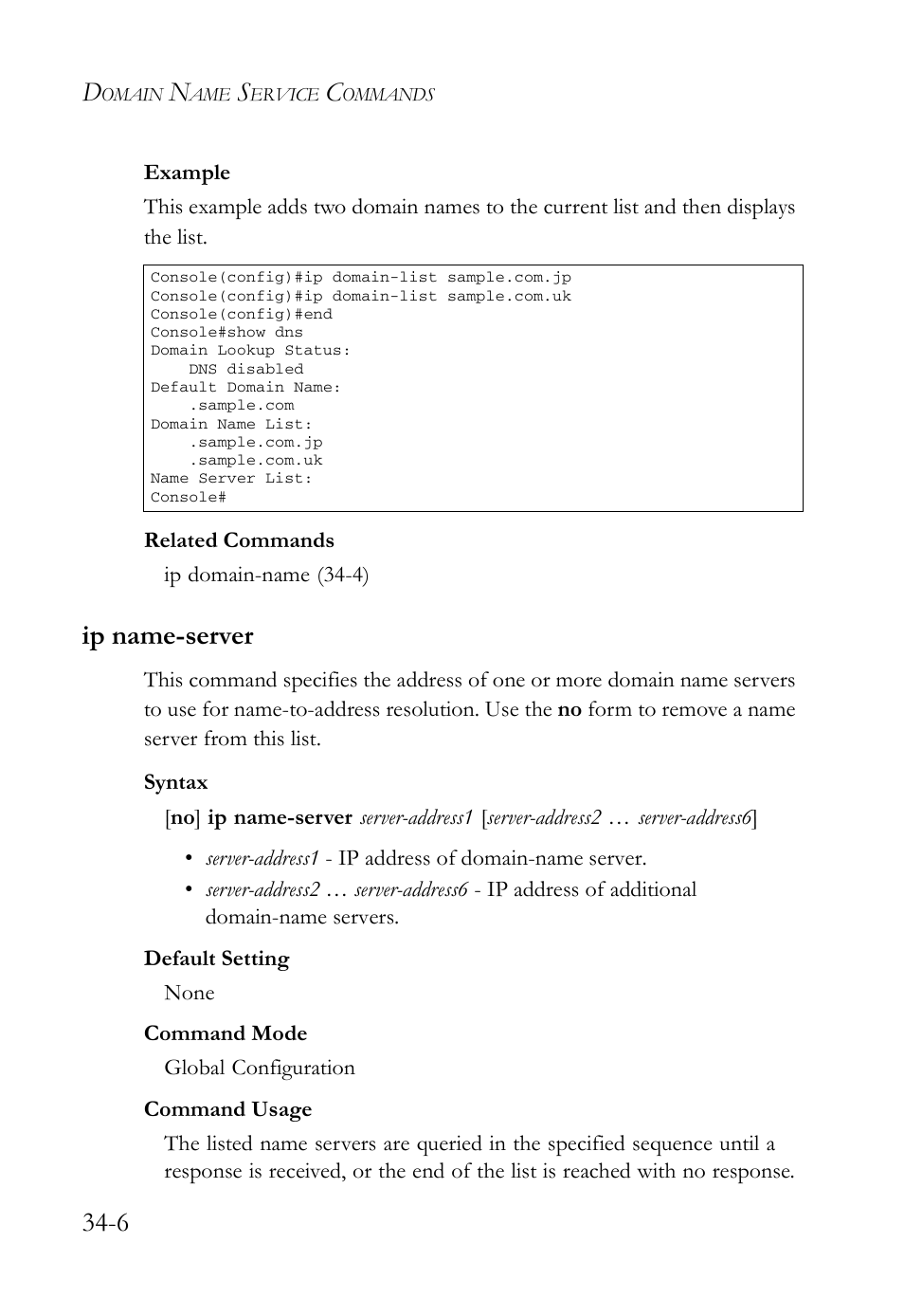 Ip name-server, Ip name-server -6, Ip name-server c | SMC Networks SMC TigerAccess SMC7824M/FSW User Manual | Page 706 / 748