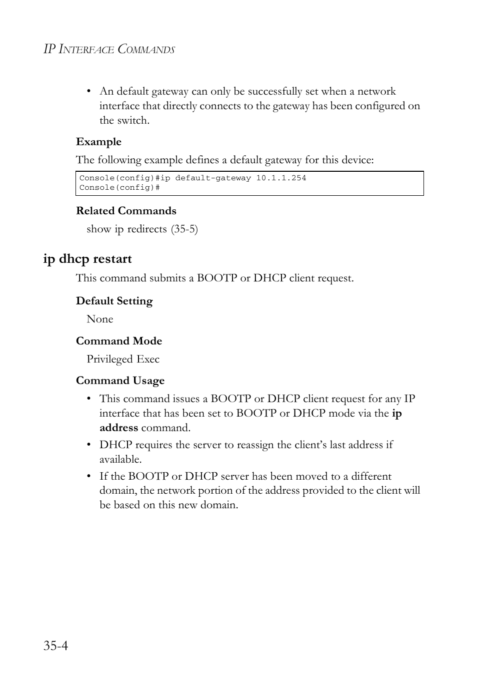Ip dhcp restart, Ip dhcp restart -4, Ip i | SMC Networks SMC TigerAccess SMC7824M/FSW User Manual | Page 714 / 748