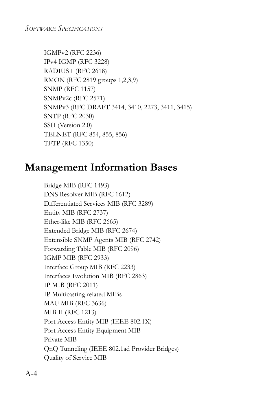 Management information bases | SMC Networks SMC TigerAccess SMC7824M/FSW User Manual | Page 724 / 748