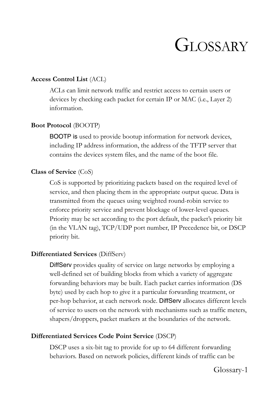 Glossary, Lossary | SMC Networks SMC TigerAccess SMC7824M/FSW User Manual | Page 731 / 748