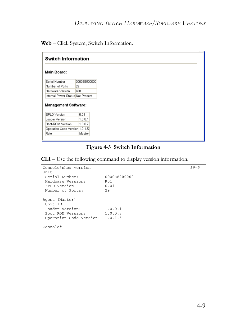 Figure 4-5, Switch information -9 | SMC Networks SMC TigerAccess SMC7824M/FSW User Manual | Page 83 / 748