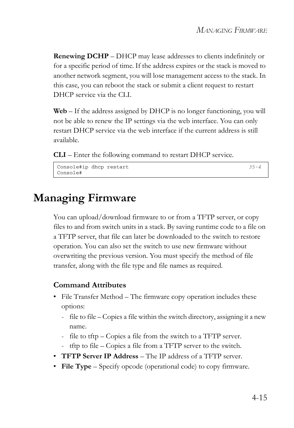 Managing firmware, Managing firmware -15 | SMC Networks SMC TigerAccess SMC7824M/FSW User Manual | Page 89 / 748