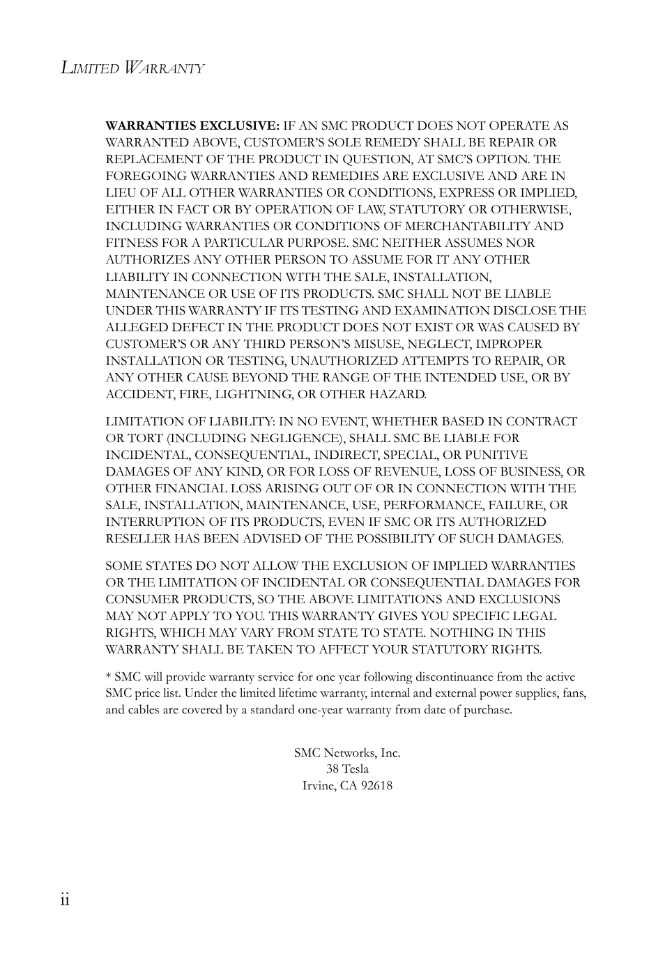 SMC Networks SMC7003USB User Manual | Page 6 / 70