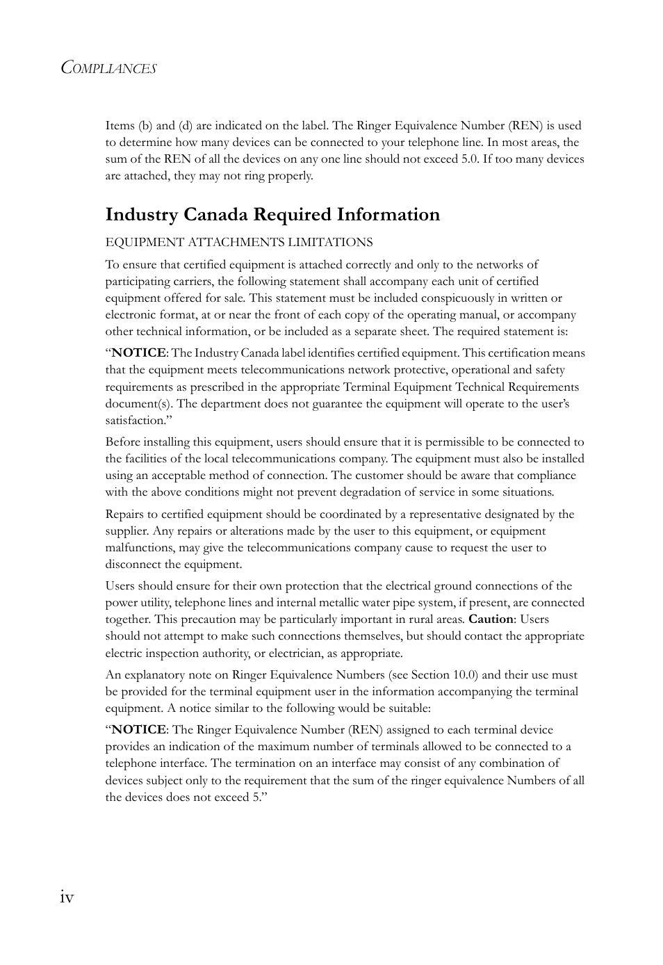 Industry canada required information | SMC Networks SMC7003USB User Manual | Page 8 / 70