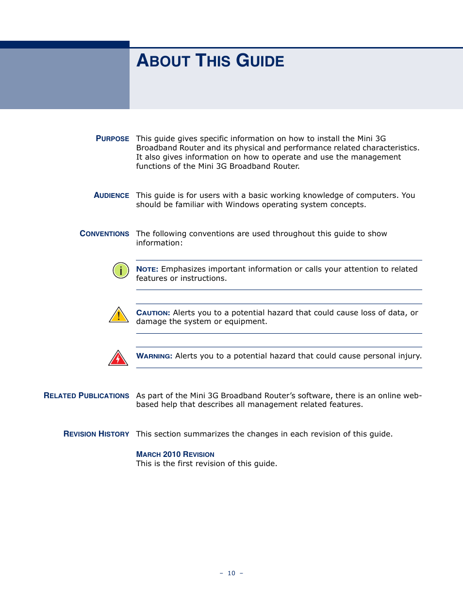 About this guide, Bout, Uide | SMC Networks BARRICADETM N SMCWBR11S-3GN User Manual | Page 10 / 138