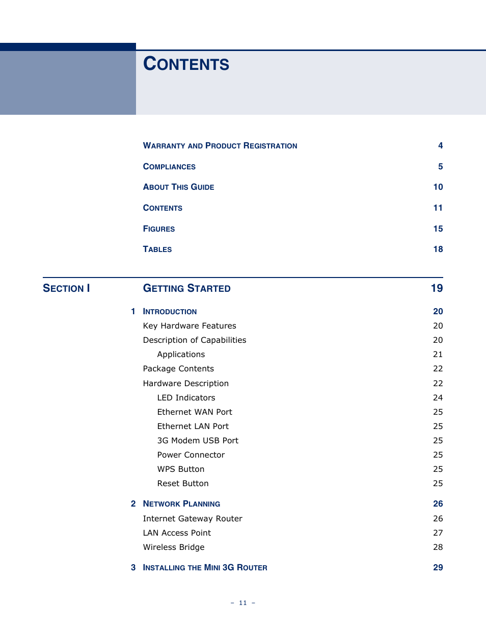 SMC Networks BARRICADETM N SMCWBR11S-3GN User Manual | Page 11 / 138