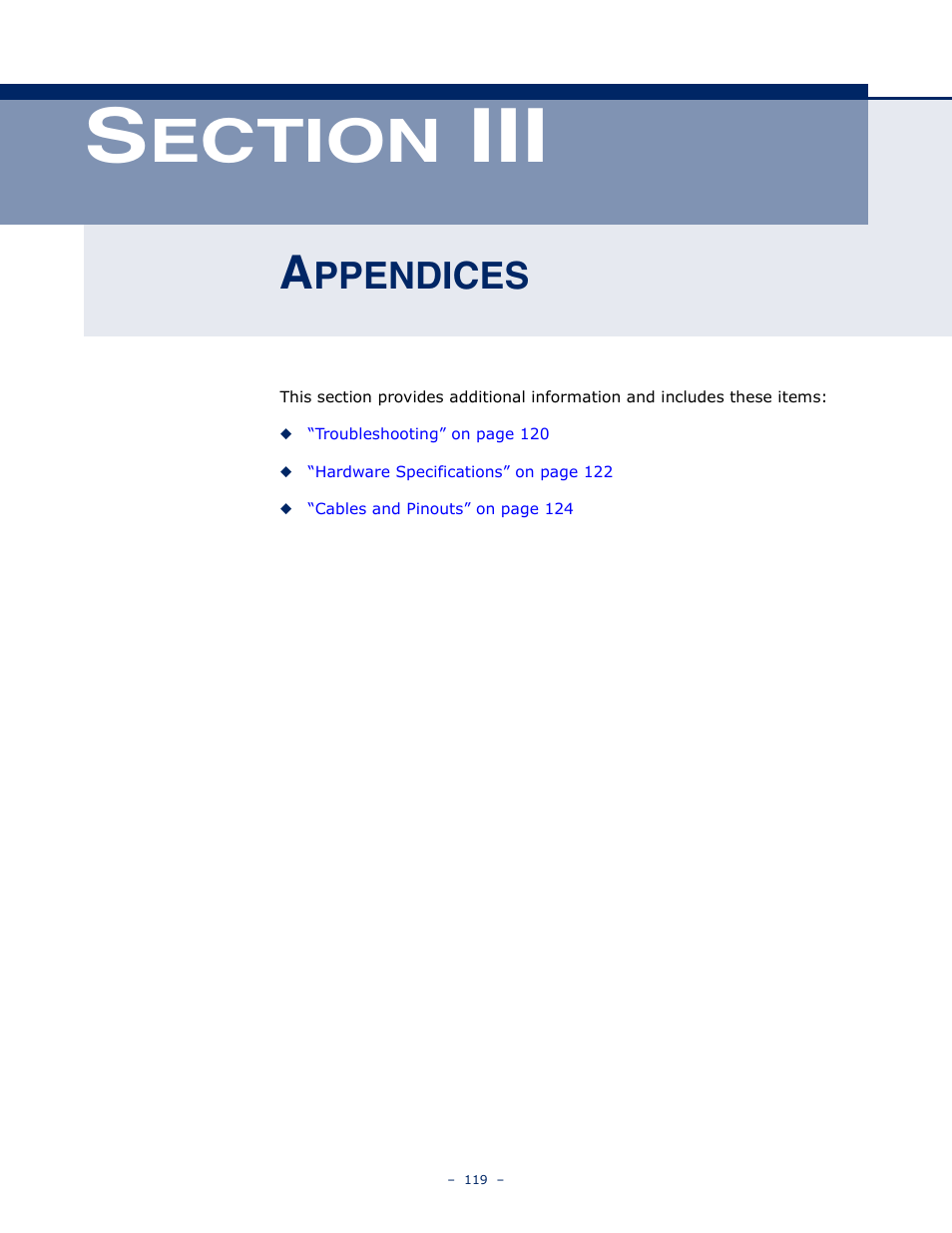 Appendices, Ection, Ppendices | SMC Networks BARRICADETM N SMCWBR11S-3GN User Manual | Page 119 / 138