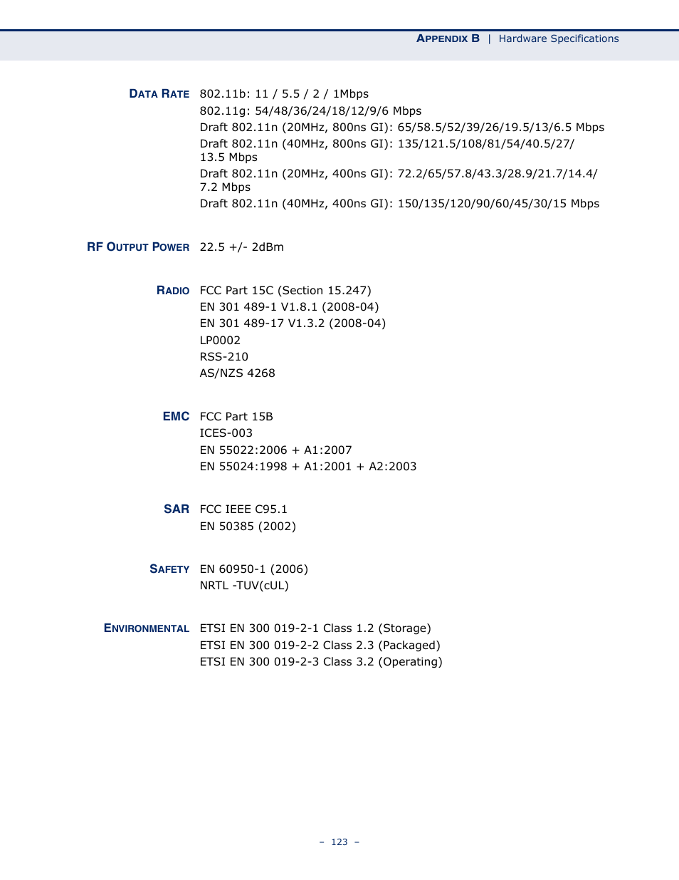 SMC Networks BARRICADETM N SMCWBR11S-3GN User Manual | Page 123 / 138