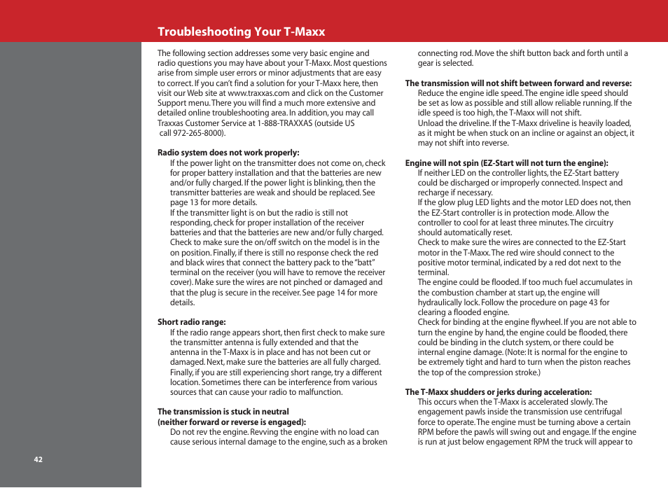 Troubleshooting your t-maxx | SMC Networks T-Maxx 4910 User Manual | Page 42 / 48