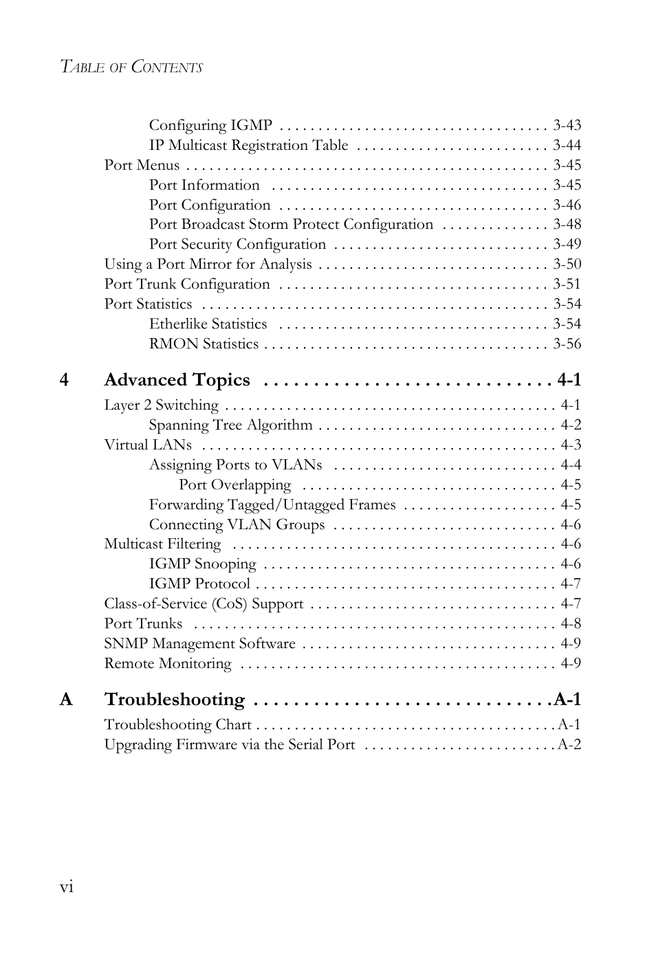 4advanced topics -1 | SMC Networks TigerStack 100 1000BASE-X User Manual | Page 10 / 178