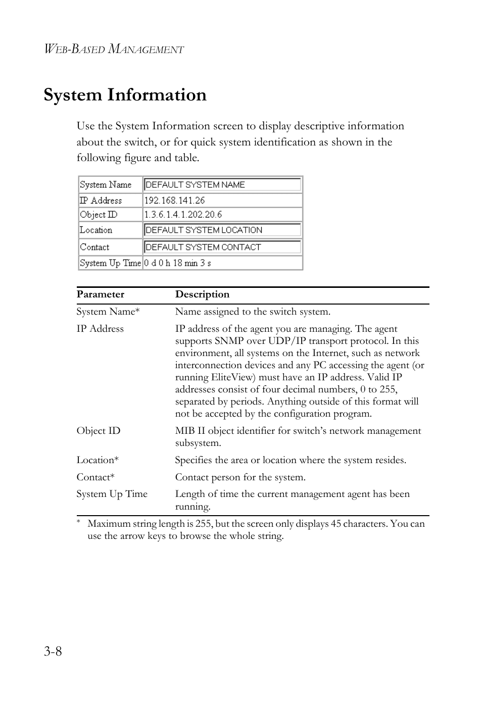 System information, System information -8 | SMC Networks TigerStack 100 1000BASE-X User Manual | Page 102 / 178