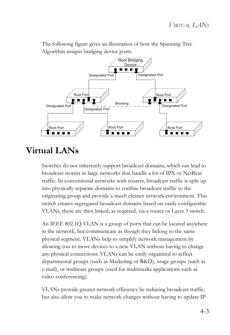 Virtual lans, Virtual lans -3 | SMC Networks TigerStack 100 1000BASE-X User Manual | Page 155 / 178