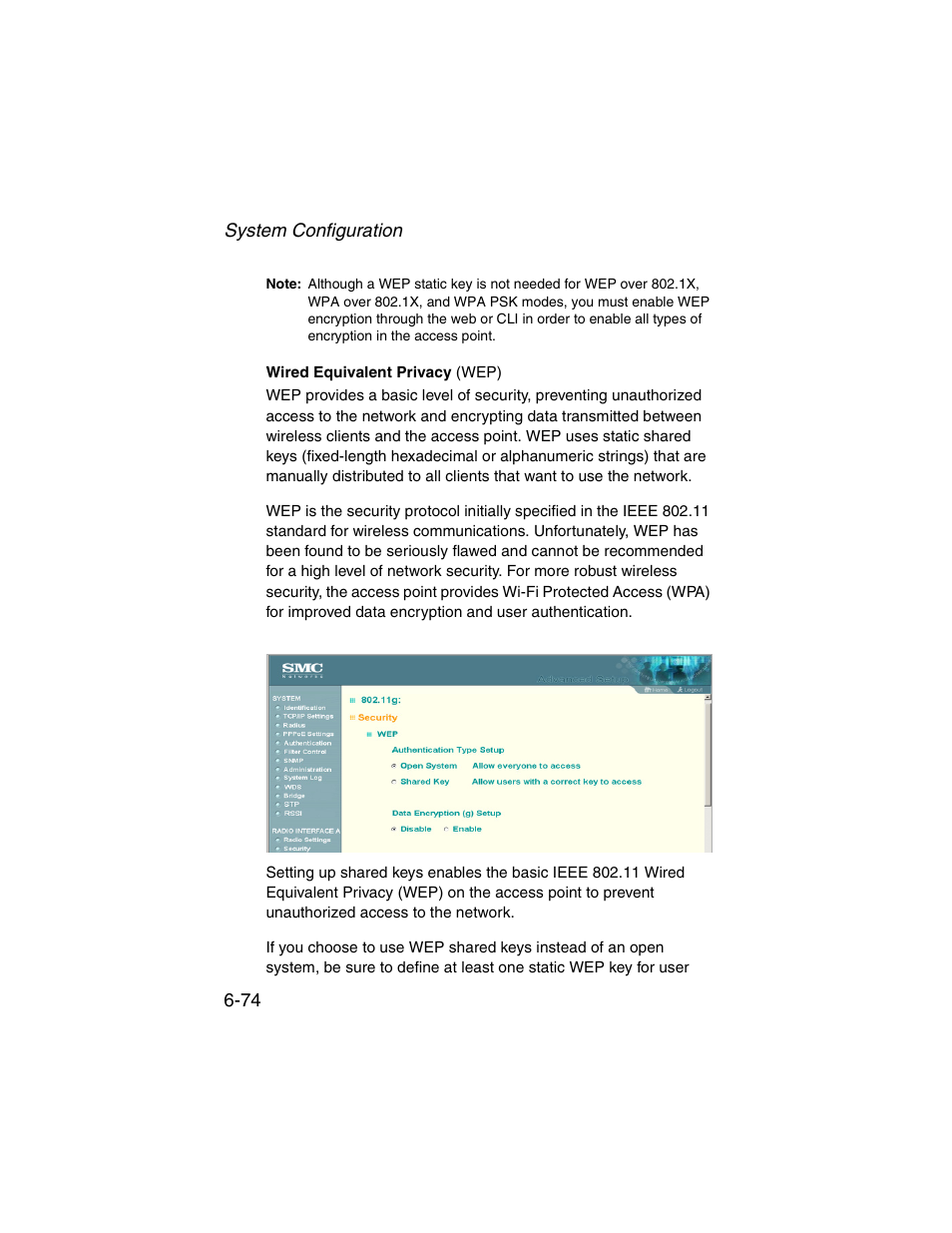 Wired equivalent privacy (wep) | SMC Networks ElliteConnect 2.4GHz/5GHz User Manual | Page 150 / 322