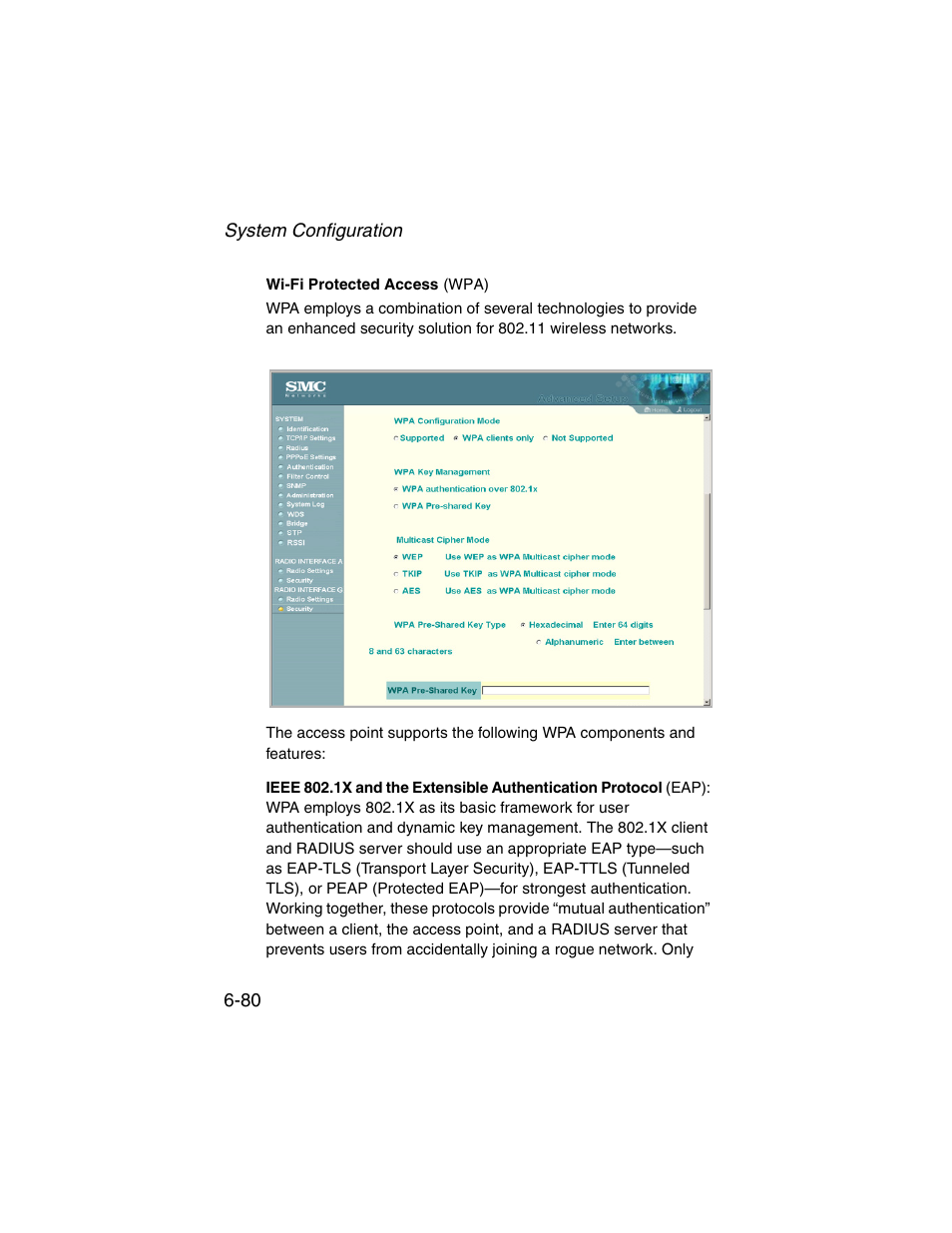 Wi-fi protected access (wpa) | SMC Networks ElliteConnect 2.4GHz/5GHz User Manual | Page 156 / 322