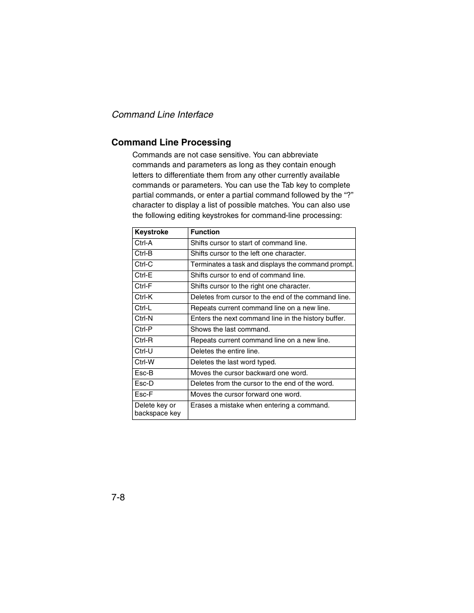 Command line processing, Command line processing -8, Command line interface 7-8 command line processing | SMC Networks ElliteConnect 2.4GHz/5GHz User Manual | Page 178 / 322