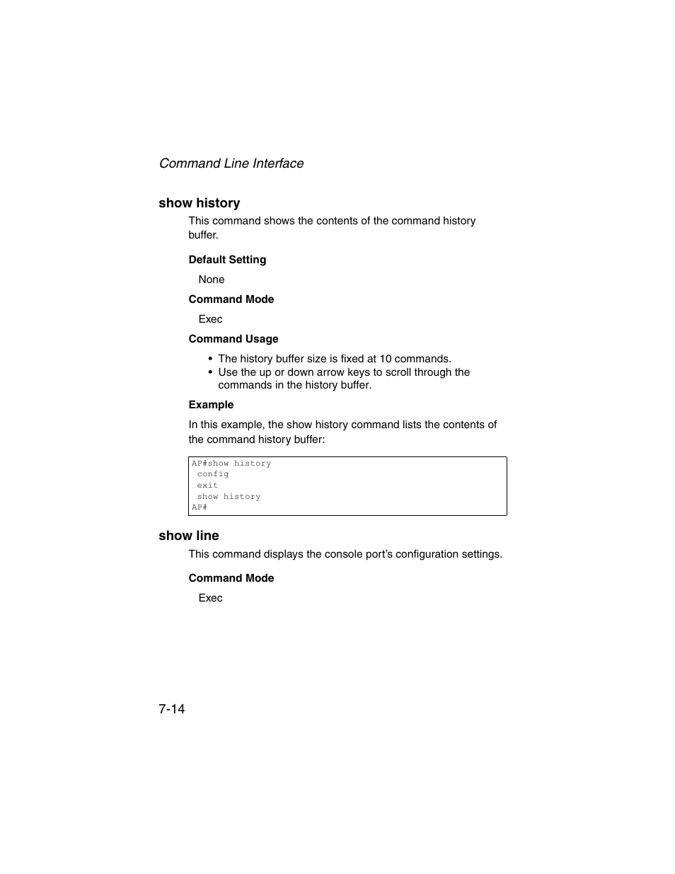 Show history, Show line, Show history -14 show line -14 | SMC Networks ElliteConnect 2.4GHz/5GHz User Manual | Page 184 / 322