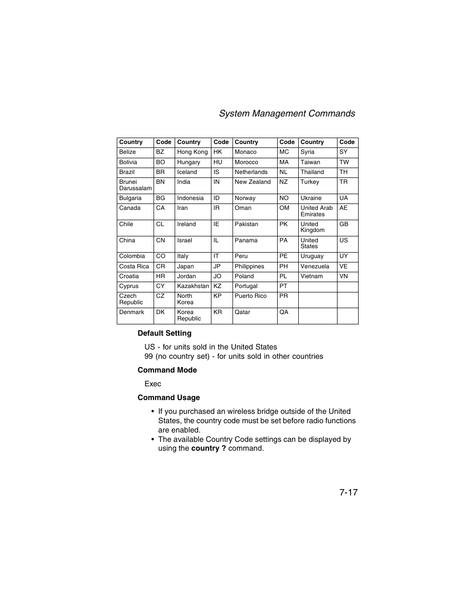 System management commands 7-17 | SMC Networks ElliteConnect 2.4GHz/5GHz User Manual | Page 187 / 322