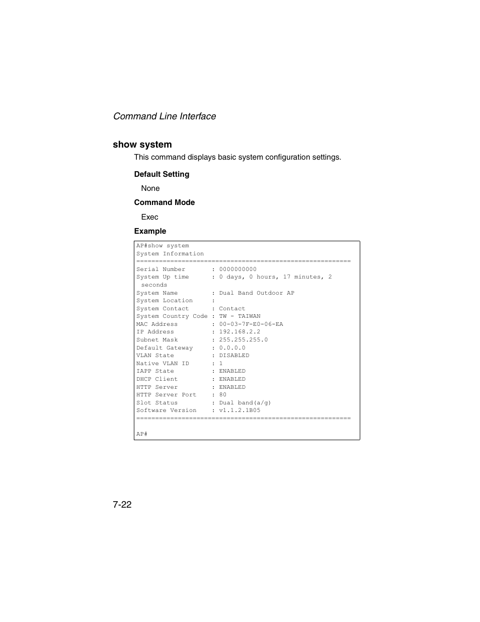 Show system, Show system -22 | SMC Networks ElliteConnect 2.4GHz/5GHz User Manual | Page 192 / 322