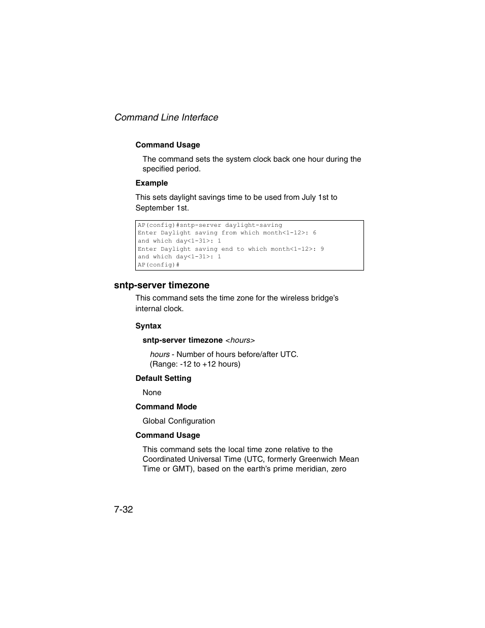 Sntp-server timezone, Sntp-server timezone -32 | SMC Networks ElliteConnect 2.4GHz/5GHz User Manual | Page 202 / 322