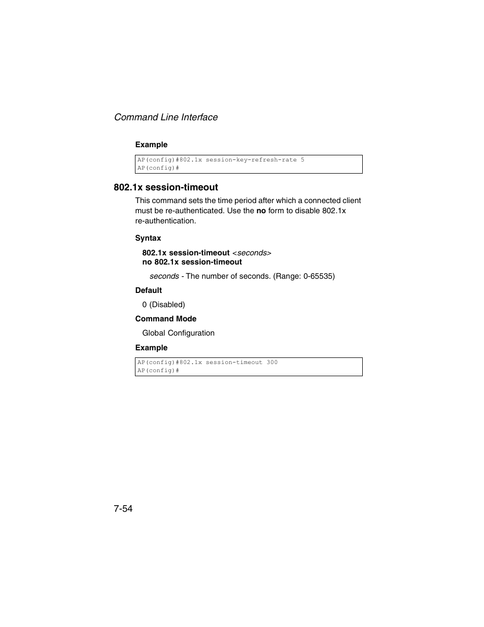 1x session-timeout, 1x session-timeout -54 | SMC Networks ElliteConnect 2.4GHz/5GHz User Manual | Page 224 / 322