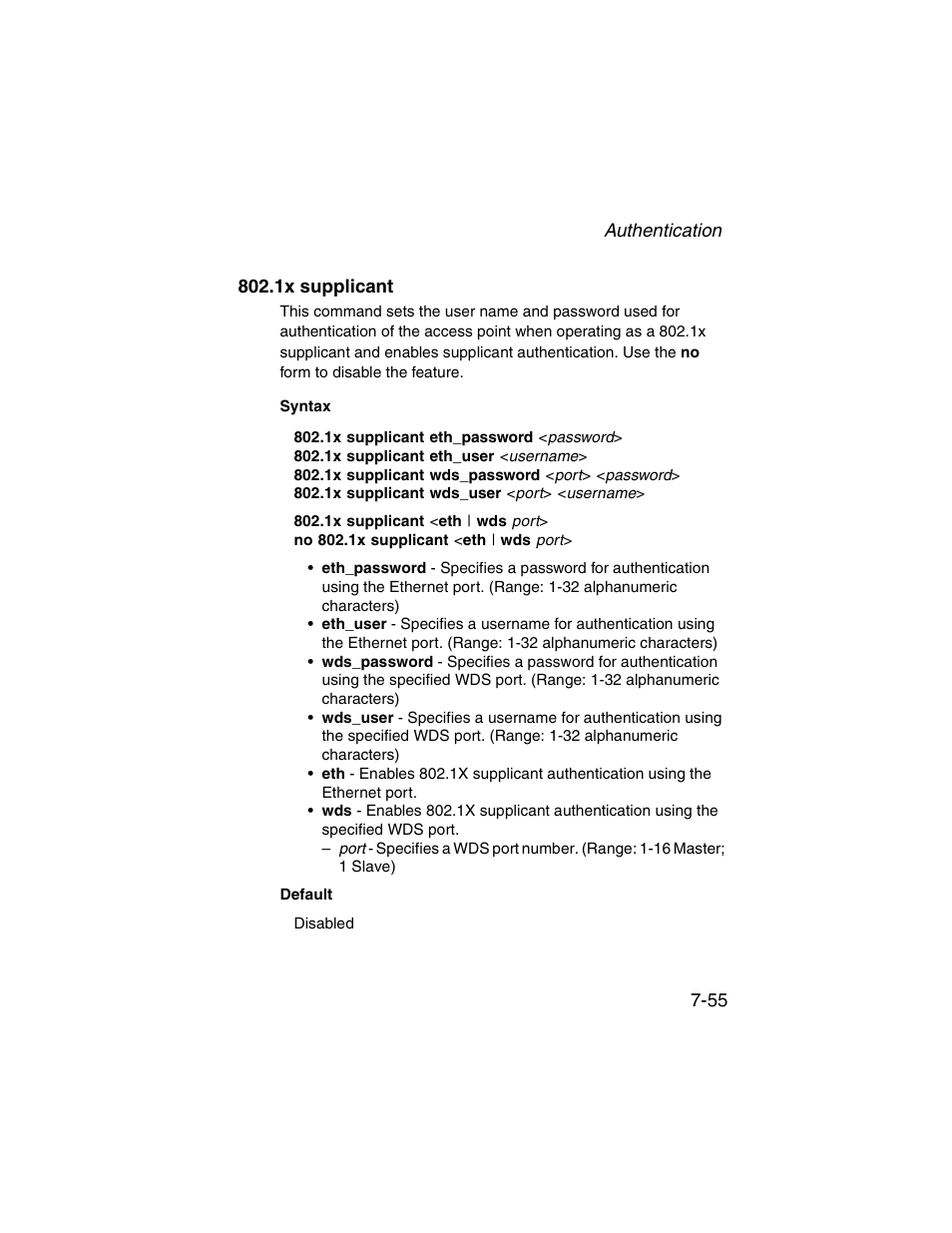 1x supplicant, 1x supplicant -55 | SMC Networks ElliteConnect 2.4GHz/5GHz User Manual | Page 225 / 322