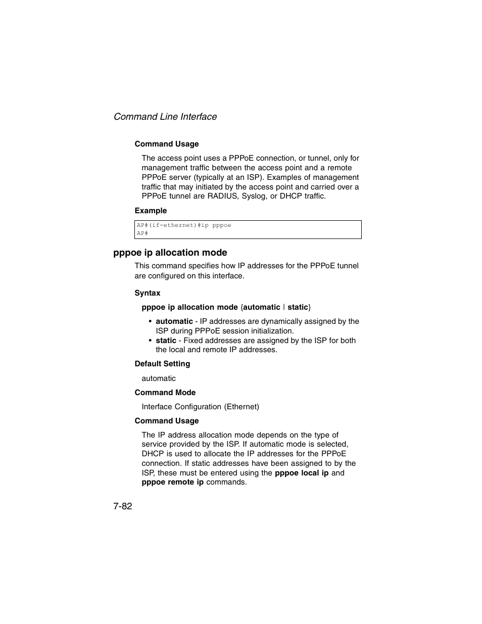 Pppoe ip allocation mode, Pppoe ip allocation mode -82 | SMC Networks ElliteConnect 2.4GHz/5GHz User Manual | Page 252 / 322