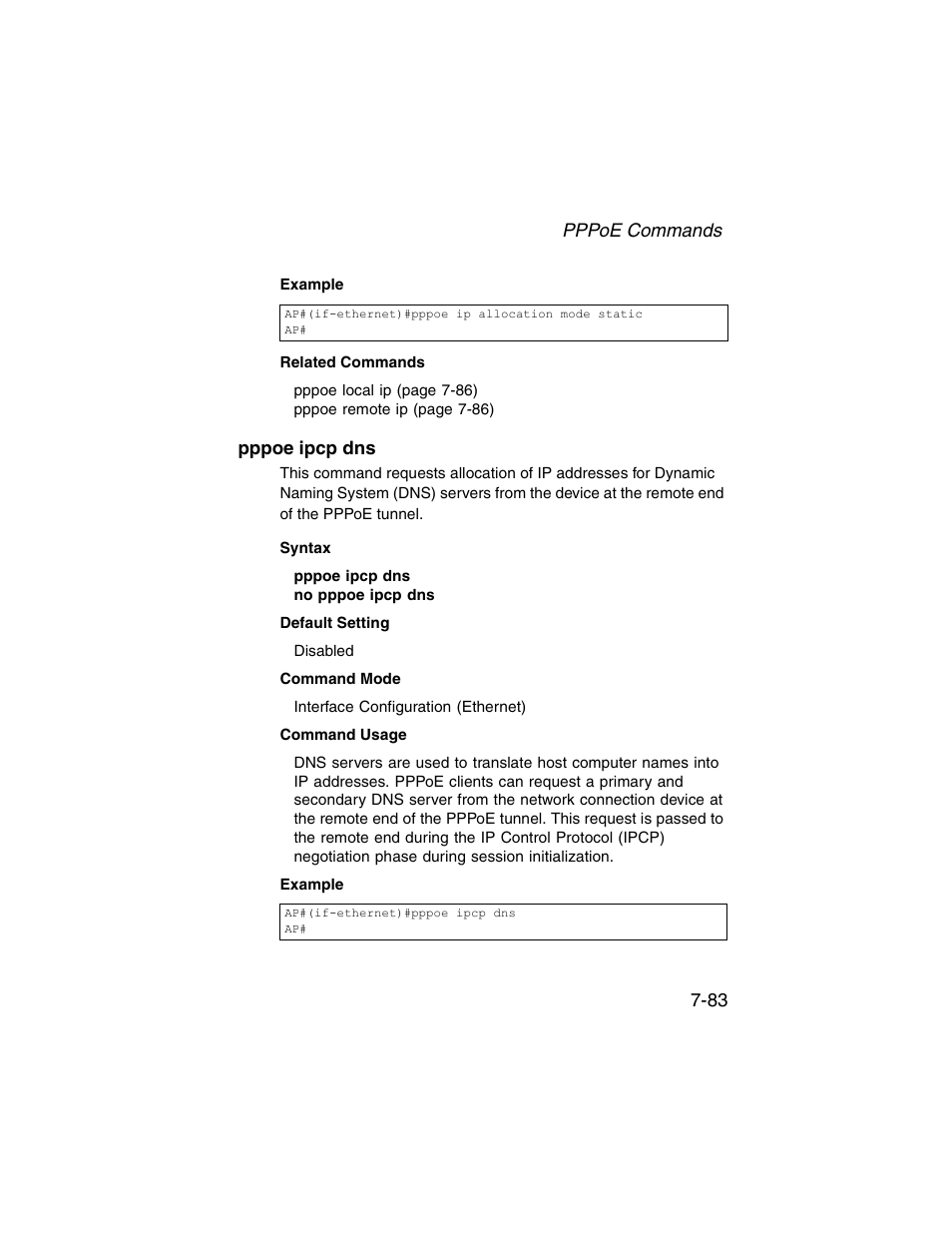 Pppoe ipcp dns, Pppoe ipcp dns -83 | SMC Networks ElliteConnect 2.4GHz/5GHz User Manual | Page 253 / 322