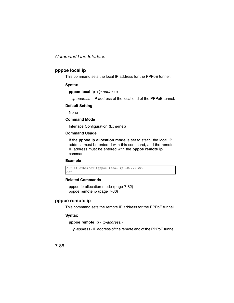 Pppoe local ip, Pppoe remote ip, Pppoe local ip -86 pppoe remote ip -86 | SMC Networks ElliteConnect 2.4GHz/5GHz User Manual | Page 256 / 322