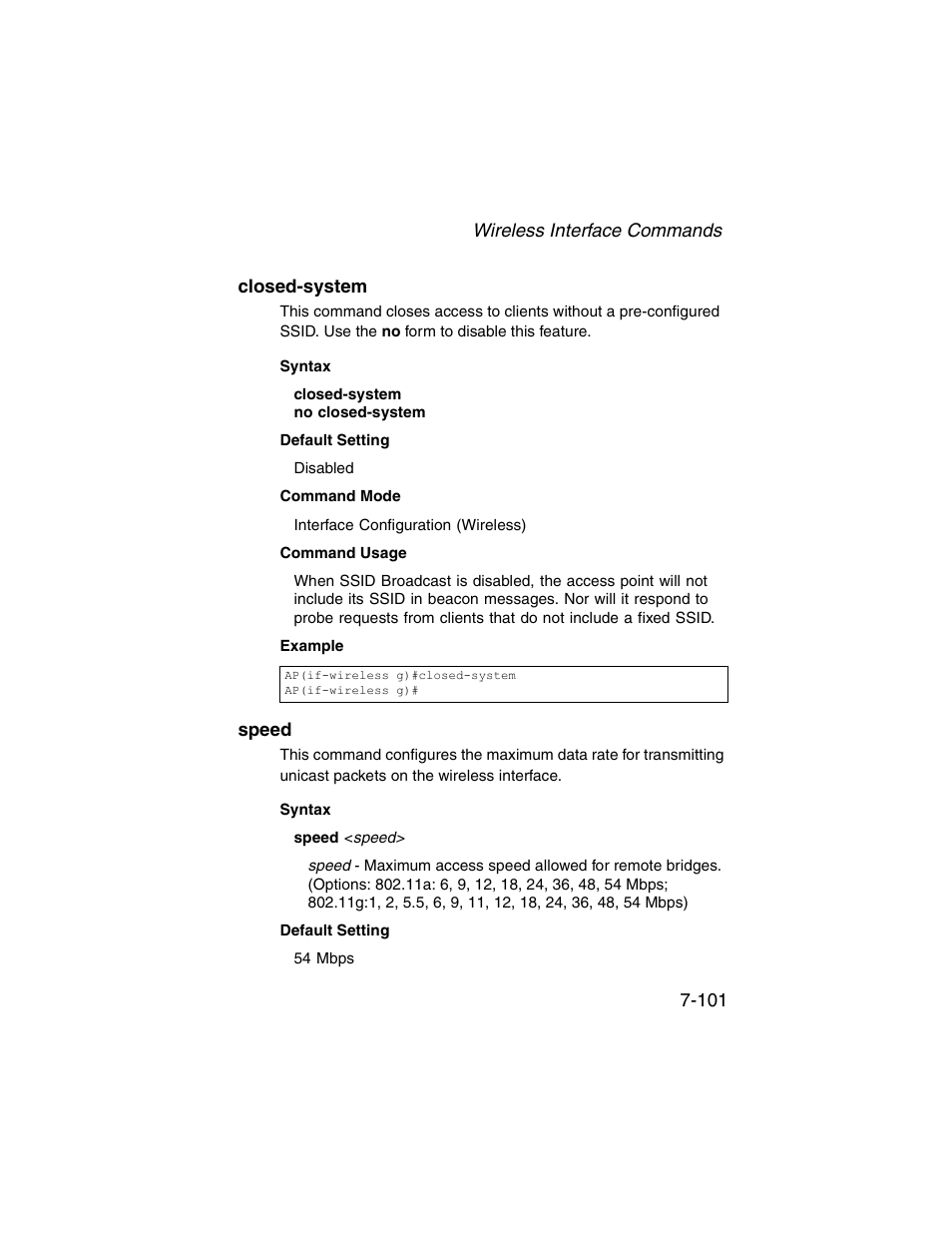 Closed-system, Speed, Closed-system -101 speed -101 | SMC Networks ElliteConnect 2.4GHz/5GHz User Manual | Page 271 / 322