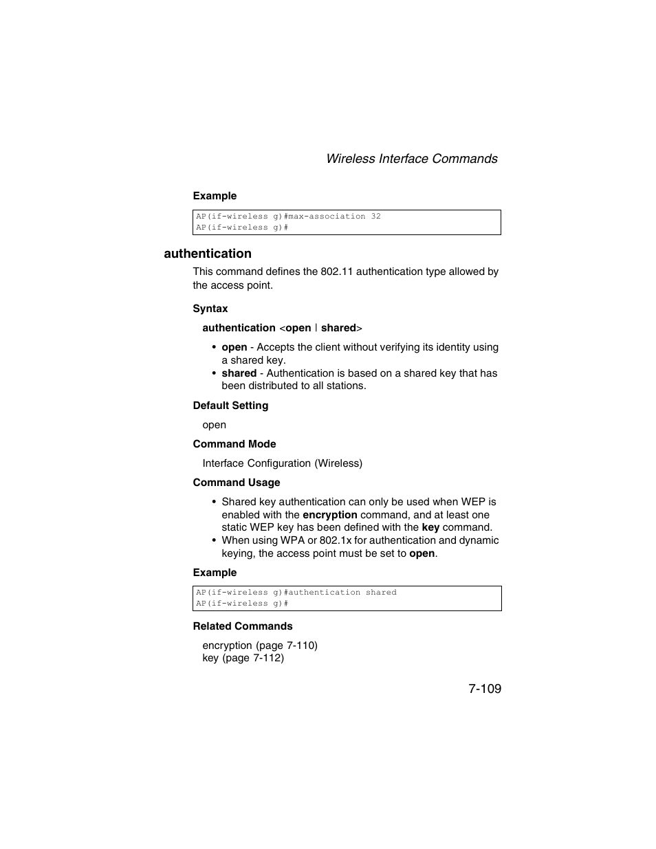 Authentication, Authentication -109 | SMC Networks ElliteConnect 2.4GHz/5GHz User Manual | Page 279 / 322