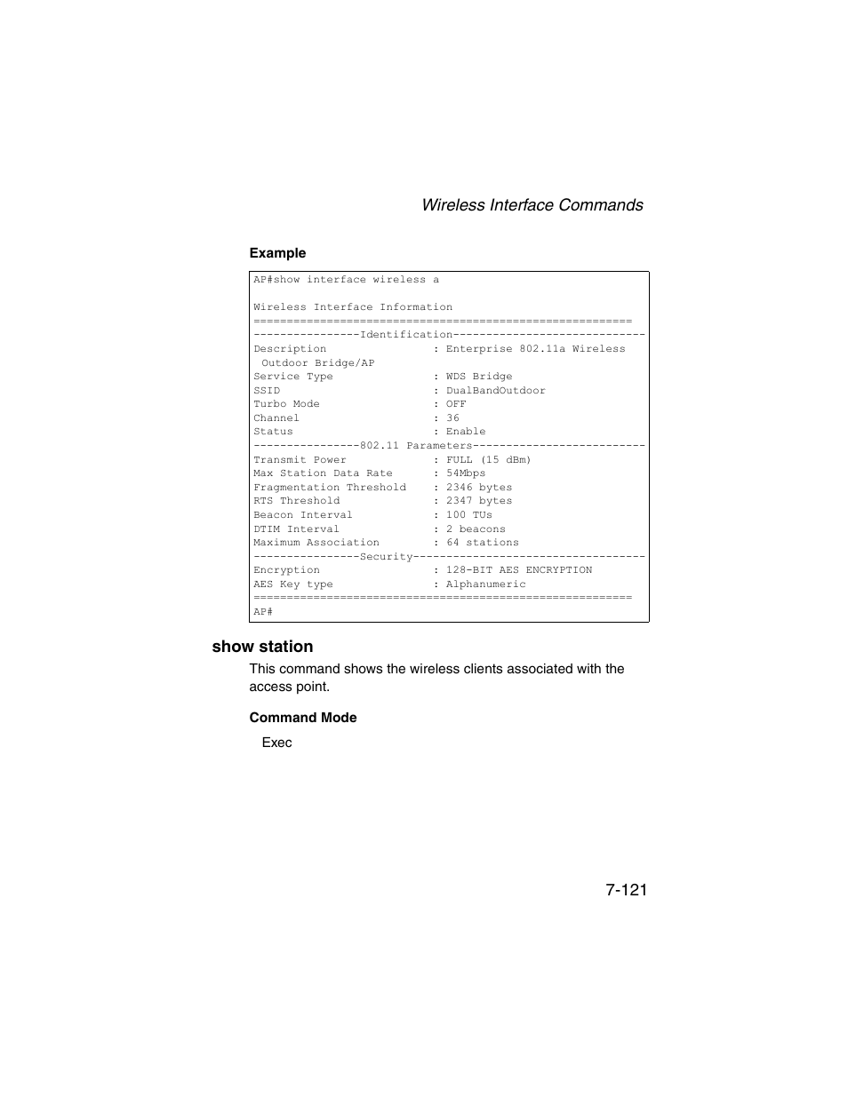 Show station, Show station -121 | SMC Networks ElliteConnect 2.4GHz/5GHz User Manual | Page 291 / 322