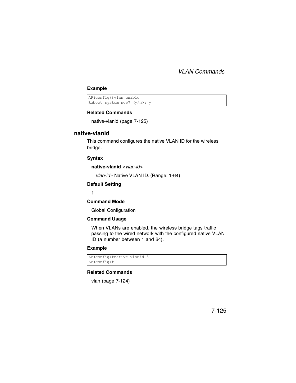 Native-vlanid, Native-vlanid -125 | SMC Networks ElliteConnect 2.4GHz/5GHz User Manual | Page 295 / 322