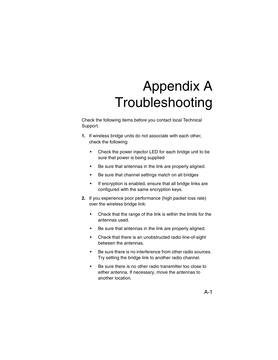 Appendix a troubleshooting | SMC Networks ElliteConnect 2.4GHz/5GHz User Manual | Page 297 / 322