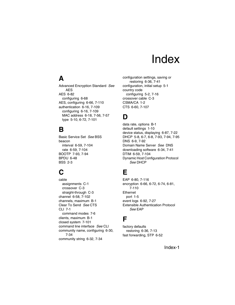 Index | SMC Networks ElliteConnect 2.4GHz/5GHz User Manual | Page 317 / 322