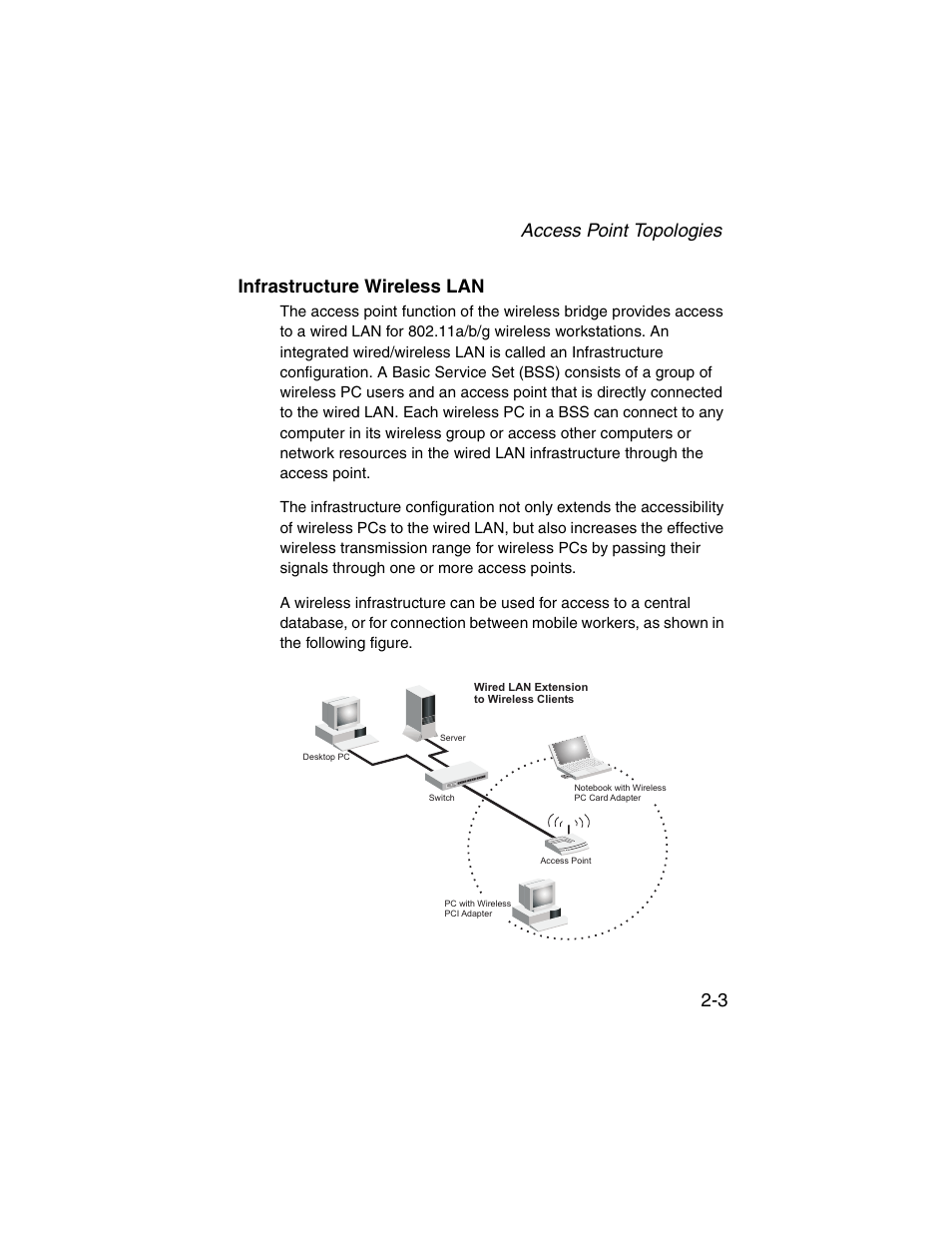 Infrastructure wireless lan, Infrastructure wireless lan -3 | SMC Networks ElliteConnect 2.4GHz/5GHz User Manual | Page 39 / 322