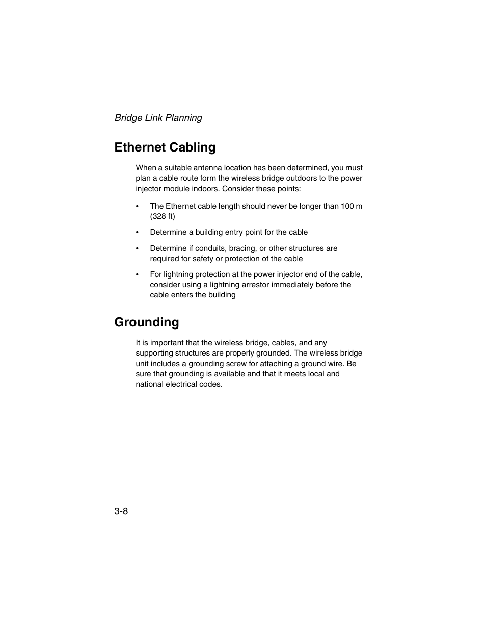 Ethernet cabling, Grounding, Ethernet cabling -8 grounding -8 | SMC Networks ElliteConnect 2.4GHz/5GHz User Manual | Page 52 / 322