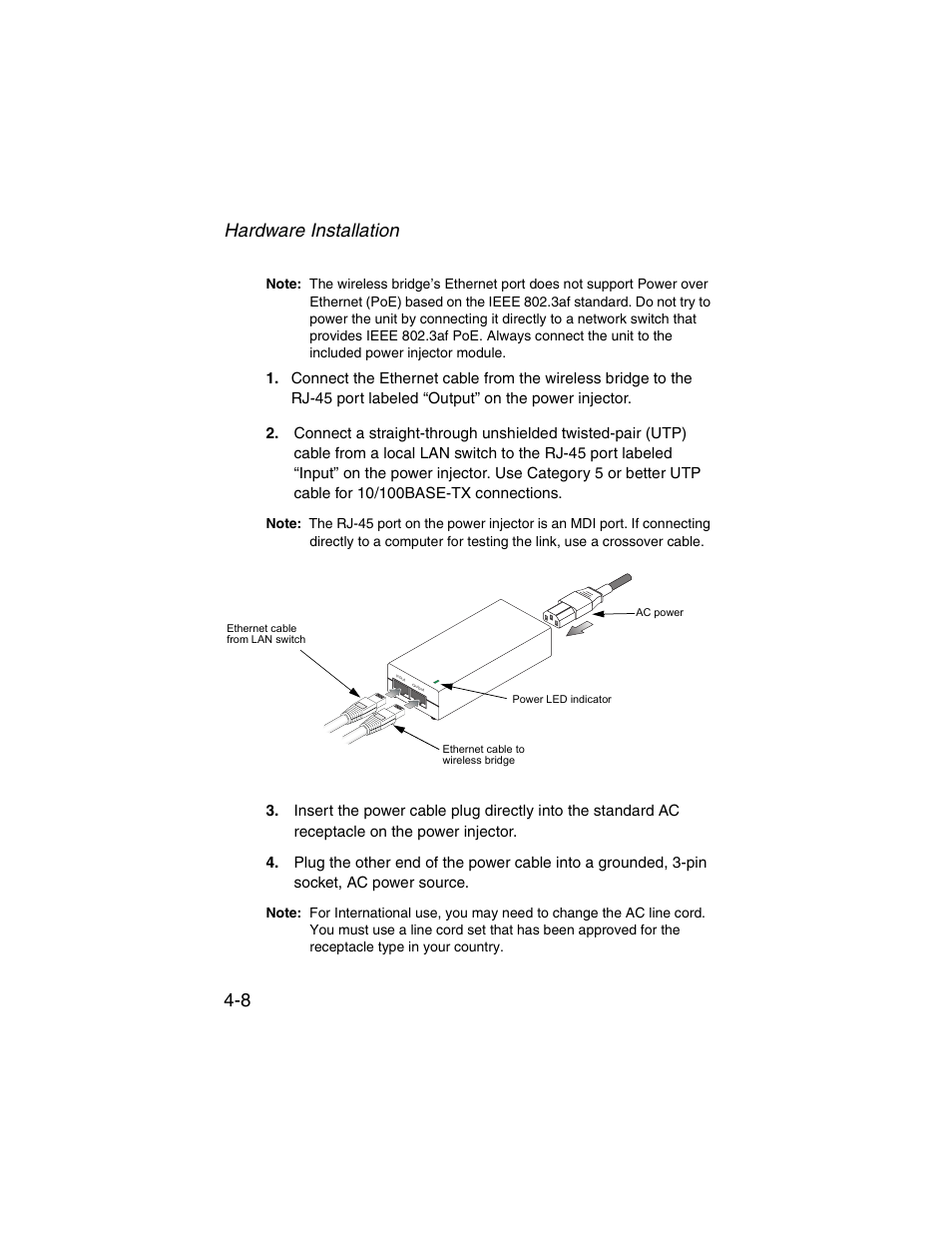 Hardware installation 4-8 | SMC Networks ElliteConnect 2.4GHz/5GHz User Manual | Page 60 / 322