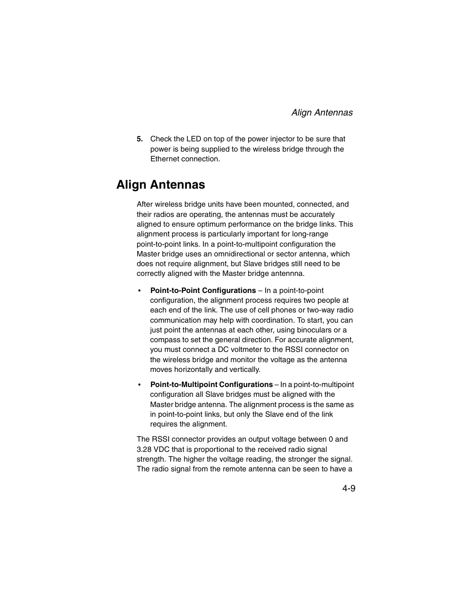 Align antennas, Align antennas -9 | SMC Networks ElliteConnect 2.4GHz/5GHz User Manual | Page 61 / 322